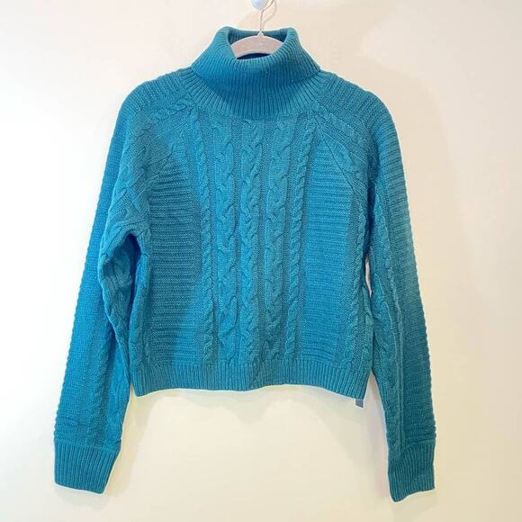 NWT Green Lulu's Knitted Braided Long Sleeve Sweater XS - Picture 4 of 6